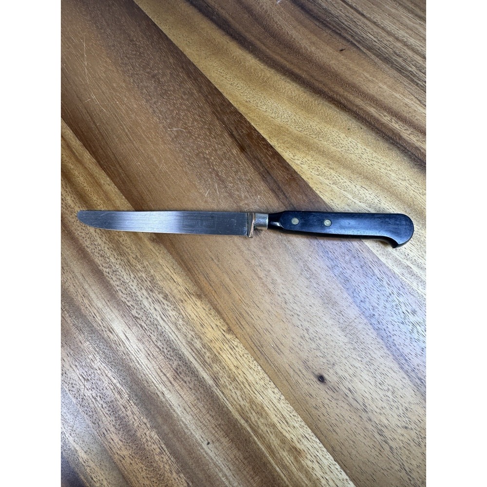 Vintage IMPERIAL‎ Stainless Serrated Grannys Kitchen Utility Knife Ebony Handle